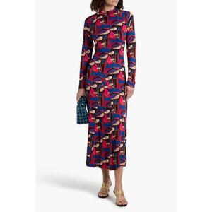 NWT Farmrio Wild Mushrooms Jersey Midi Dress Size: X-Large